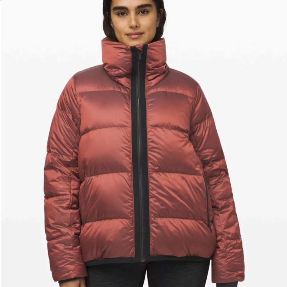 Lululemon Cloudscape Jacket size 14 in sunset orange (copper)-700 fill.